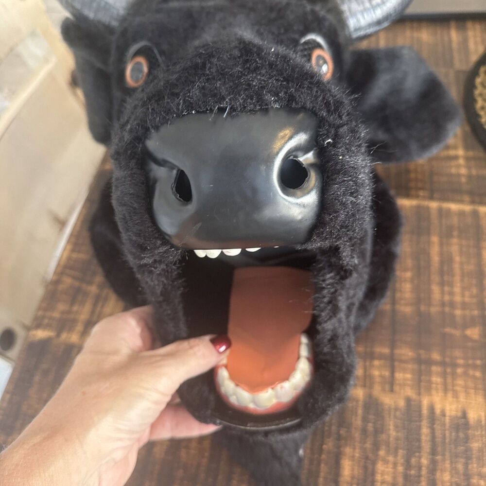 Black Bull Mask w/ Movable Mouth Adult Spirit Halloween Cow